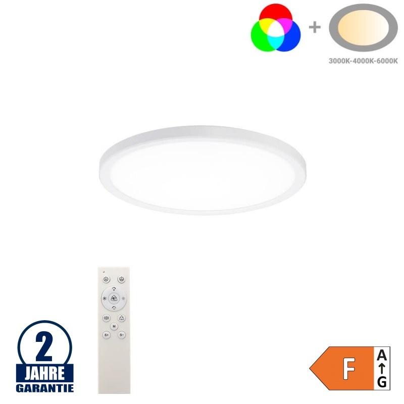 18W Deckenleuchte Weiß RGB+CCT