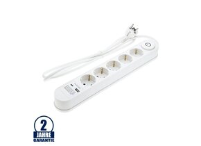 Steckdosenleiste PREMIUM 5-fach 3m Kabel 16A mit Schalter u. USB-Anschluss