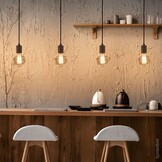 Vintage Pendelleuchte V1 E27 Schwarz OP