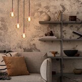 Vintage Pendelleuchte V1 E27 Kupfer OP