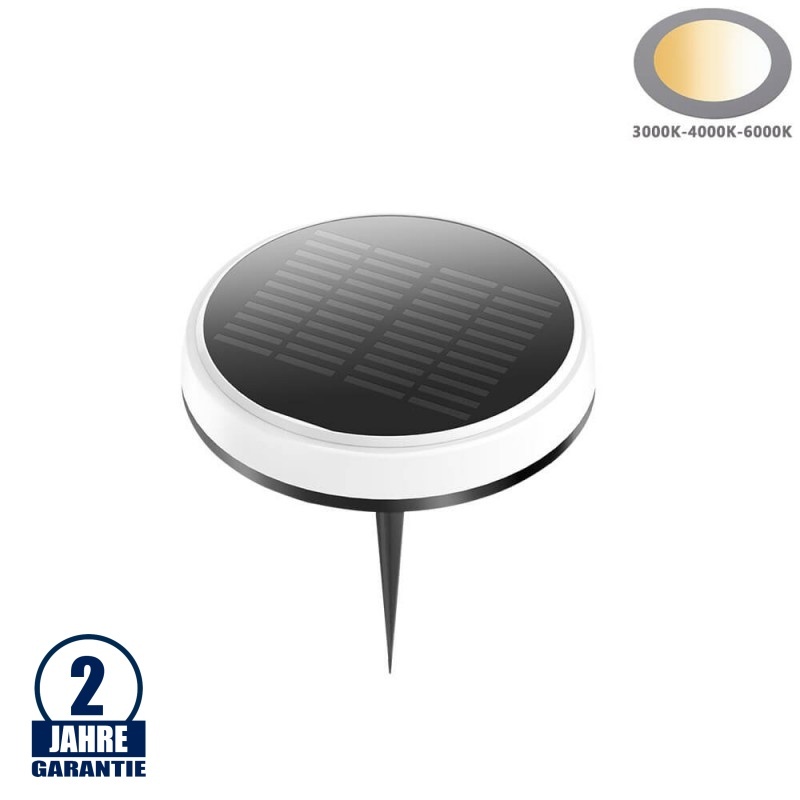 0,6W LED Solar Bodenleuchte mit Erdspieß CCT IP65