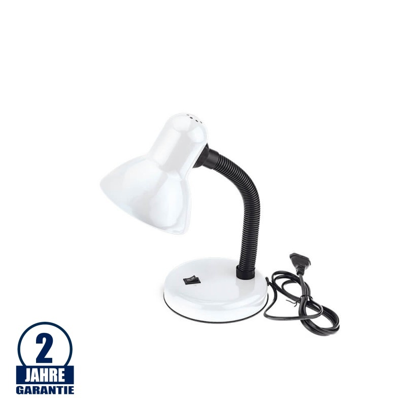 Tischleuchte Retro E27 weiß