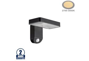 9W LED Solar Wandleuchte rechteckig Warmweiß IP54