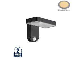 9W LED Solar Wandleuchte rechteckig Warmweiß IP54