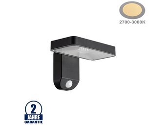 9W LED Solar Wandleuchte rechteckig Warmweiß IP54