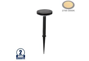 1W LED Solarleuchte mit Erdspieß Warmweiß IP65