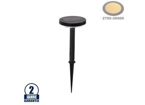 1W LED Solarleuchte mit Erdspieß Warmweiß IP65