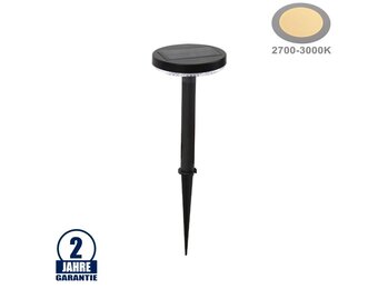1W LED Solarleuchte mit Erdspieß Warmweiß IP65