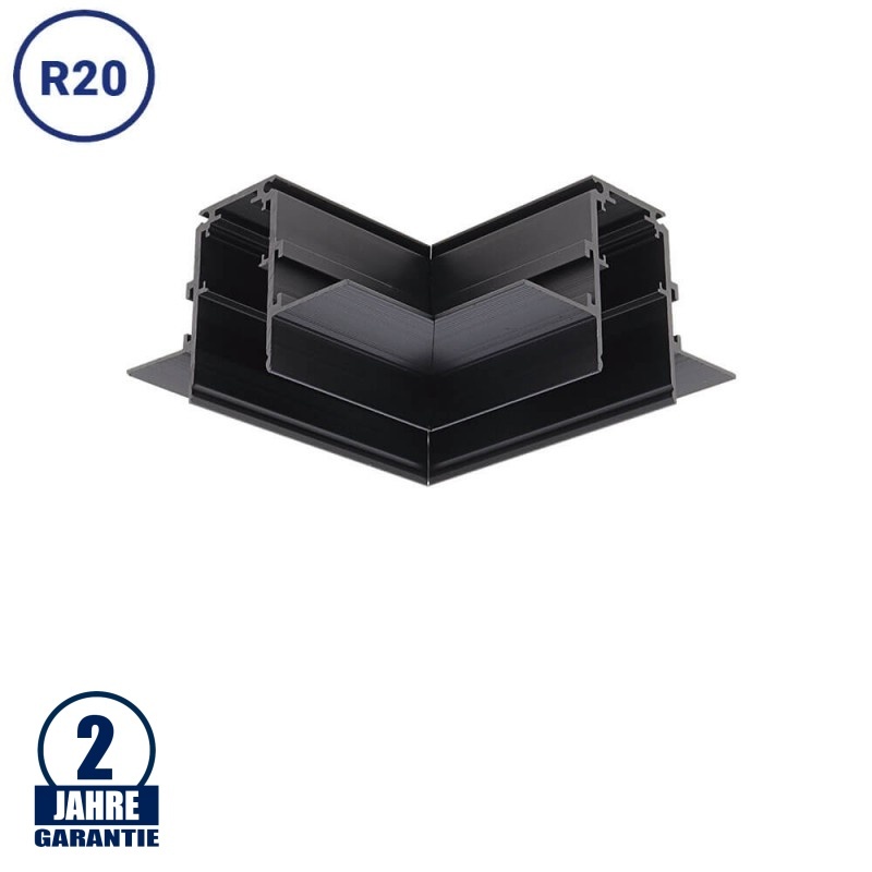 Eckstück R20 Einbau V2 für 48V Stromschiene Magnetic Line
