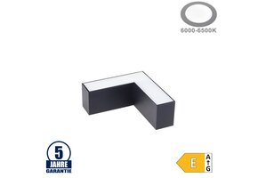 10W L-Verbinder für Linearleuchte Slim Professional Schwarz Kaltweiß 5470
