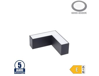 10W L-Verbinder für Linearleuchte Slim Professional Schwarz Kaltweiß 5470