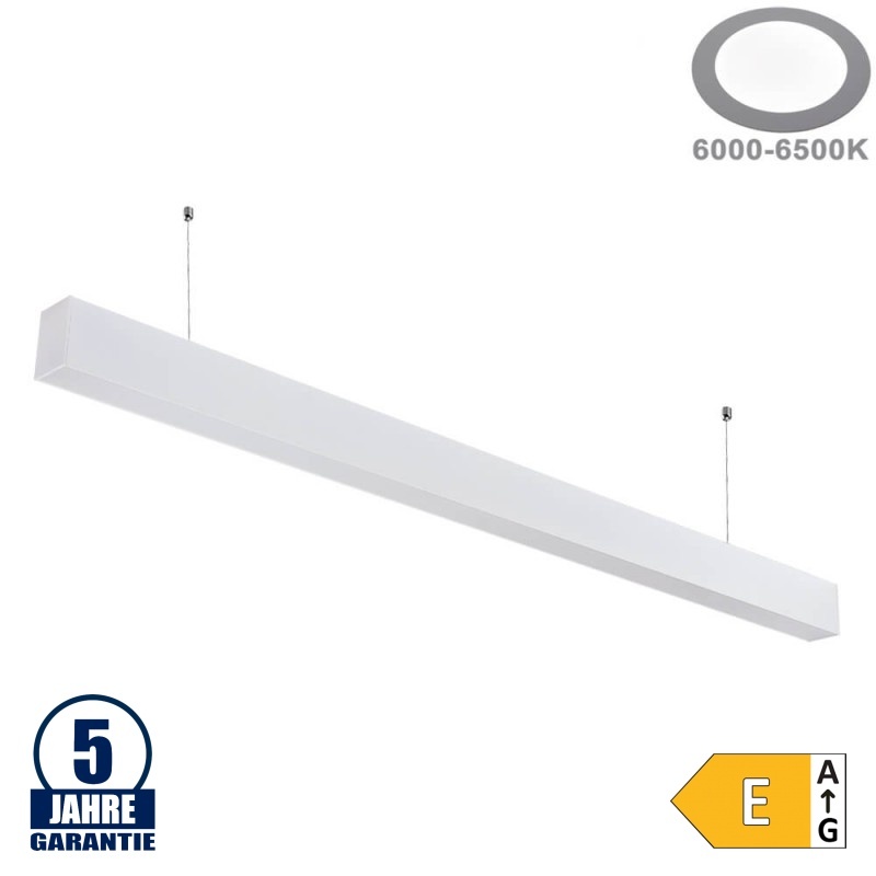 40W LED Linearleuchte Slim Professional mit Abhängung Weiß Kaltweiß