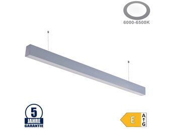 40W LED Linearleuchte Slim Professional mit Abhängung Silber Kaltweiß