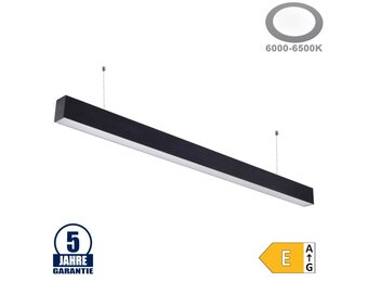 40W LED Linearleuchte Slim Professional mit Abhängung Schwarz Kaltweiß