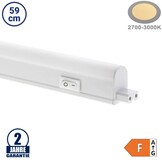 6,5W LED T5 Röhre mit Gehäuse und Schalter 59cm Warmweiß