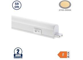 6,5W LED T5 Röhre mit Gehäuse und Schalter 59cm Warmweiß