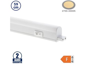 6,5W LED T5 Röhre mit Gehäuse und Schalter 59cm Warmweiß