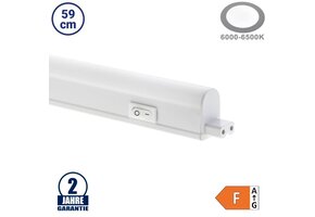 6,5W LED T5 Röhre mit Gehäuse und Schalter 59cm Kaltweiß