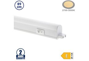 9,6W LED T5 Röhre mit Gehäuse und Schalter 89cm Warmweiß