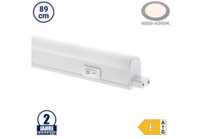 9,6W LED T5 Röhre mit Gehäuse und Schalter 89cm Neutralweiß
