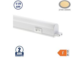 13W LED T5 Röhre mit Gehäuse und Schalter 119cm Warmweiß