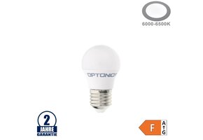 3,5W LED E27 G45 Birne Kunststoff Kaltweiß