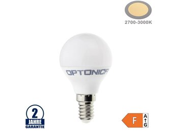 3,5W LED E14 G45 Birne Kunststoff Warmweiß