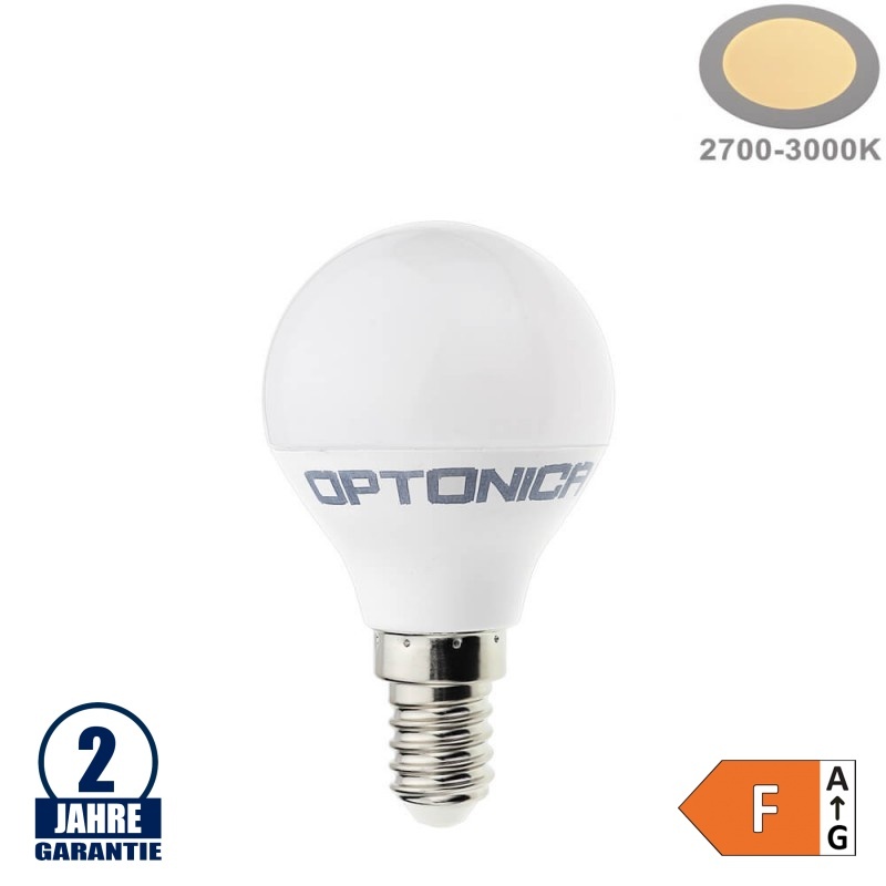 3,5W LED E14 G45 Birne Kunststoff Warmweiß