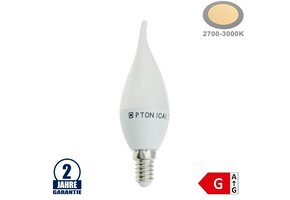 5,5W LED E14 Windstoßkerze Kunststoff Warmweiß