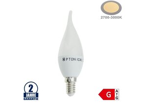 5,5W LED E14 Windstoßkerze Kunststoff Warmweiß