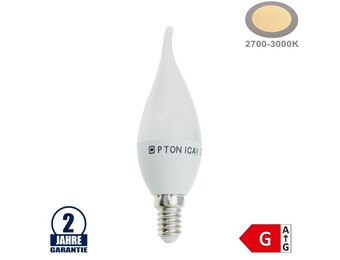 5,5W LED E14 Windstoßkerze Kunststoff Warmweiß