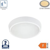 13W LED Aufbau Leuchte Kunststoff Rund mit Mikrowellensensor Warmweiß IP65