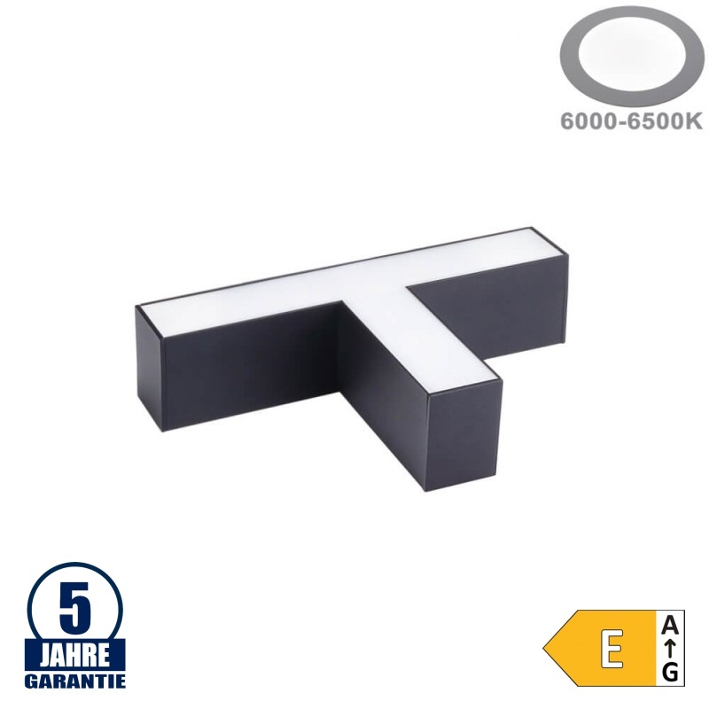 15W T-Verbinder für Linearleuchte Slim Professional Schwarz Kaltweiß 5470