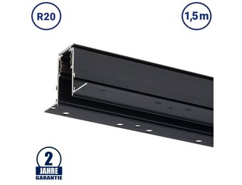 48V Stromschiene R20 Einbau Magnetic Line Schwarz 1,5m