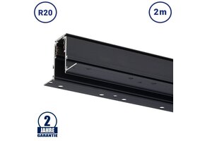 48V Stromschiene R20 Einbau Magnetic Line Schwarz 2m