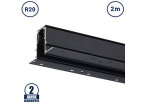 48V Stromschiene R20 Einbau Magnetic Line Schwarz 2m