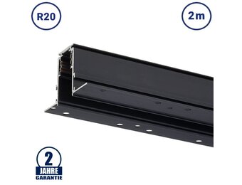 48V Stromschiene R20 Einbau Magnetic Line Schwarz 2m