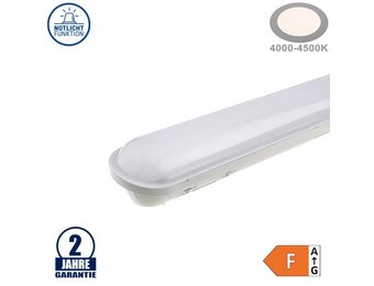 40W LED Notlicht Wannenleuchte 120cm IP65 Neutralweiß Slim