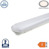 55W LED Notlicht Wannenleuchte 150cm IP65 Neutralweiß Slim