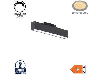 12W LED Leuchte 30cm für 48V Stromschiene R35 Magnetic Line Warmweiß 0-10V Dimmbar