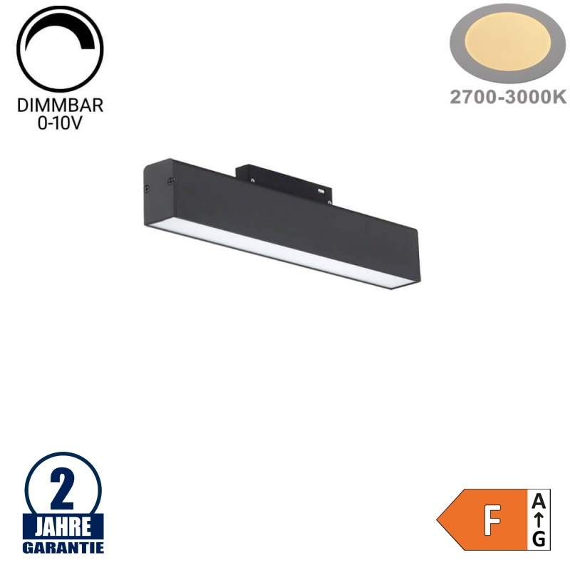 12W LED Leuchte 30cm für 48V Stromschiene R35 Magnetic Line Warmweiß 0-10V Dimmbar