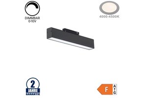 12W LED Leuchte 30cm für 48V Stromschiene R35 Magnetic Line Neutralweiß 0-10V Dimmbar