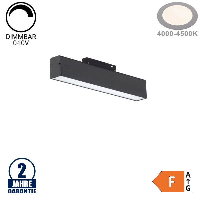 12W LED Leuchte 30cm für 48V Stromschiene R35 Magnetic Line Neutralweiß 0-10V Dimmbar