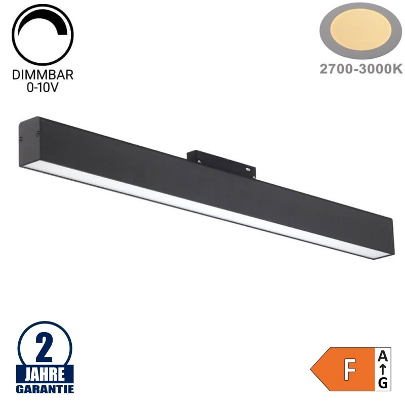 20W LED Leuchte 60cm für 48V Stromschiene R35 Magnetic Line Warmweiß 0-10V Dimmbar