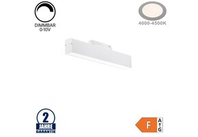 12W LED Leuchte 30cm für 48V Stromschiene R35 Magnetic Line Weiß Neutralweiß 0-10V Dimmbar