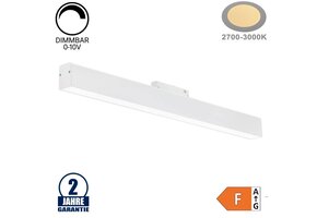 20W LED Leuchte 60cm für 48V Stromschiene R35 Magnetic Line Weiß Warmweiß 0-10V Dimmbar