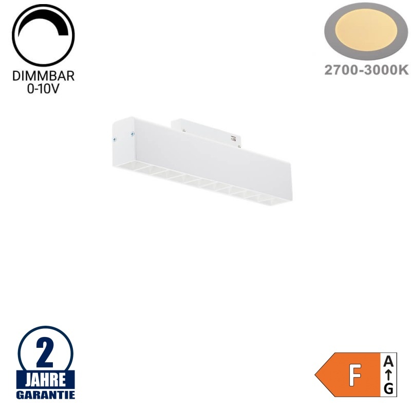 20W Strahler 10-flammig für 48V Stromschiene R35 Magnetic Line Weiß Warmweiß 0-10V Dimmbar