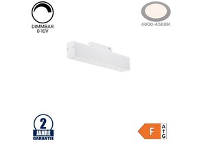 20W Strahler 10-flammig für 48V Stromschiene R35 Magnetic Line Weiß Neutralweiß 0-10V Dimmbar
