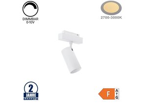 12W Schienenspot für 48V Stromschiene R35 Magnetic Line Weiß Warmweiß 0-10V Dimmbar