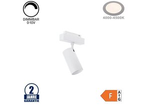 12W Schienenspot für 48V Stromschiene R35 Magnetic Line Weiß Neutralweiß 0-10V Dimmbar